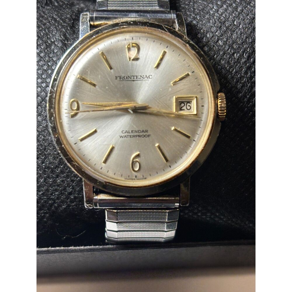 Vintage 1960s Frontenac Calendar Watch — Swiss Made, Running